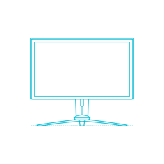 Guide Digital Computer Monitors Displays Acer Predator Xb3 Technical Drawing Svg Vector, Free Vectors File
